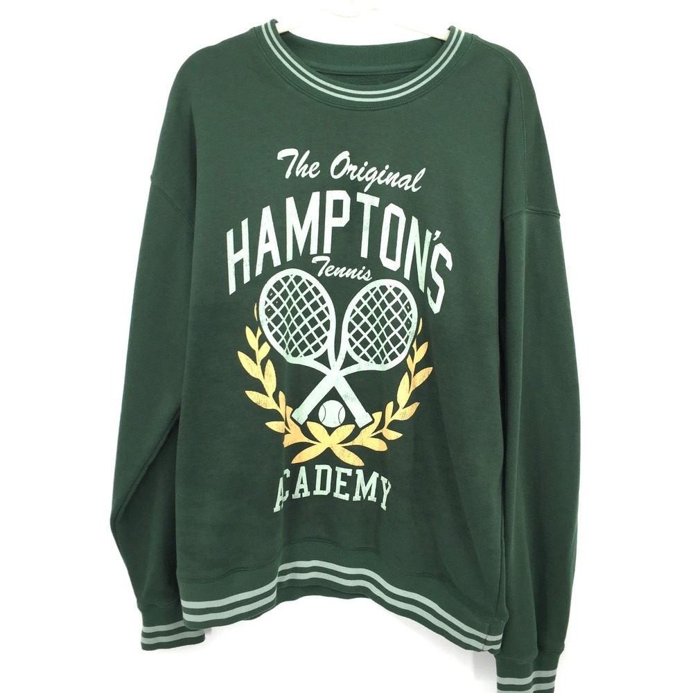 goodie two Sleeves Green original Hamptons tennis academy Crewneck sweatshirt XL